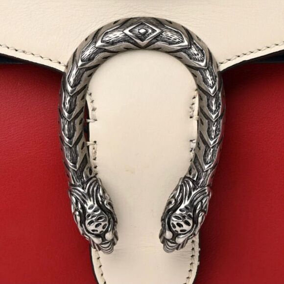 Gucci Calfskin Bee Embroidered Medium Dionysus Shoulder Bag White Blue R… - Picture 5 of 10